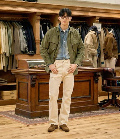 Áo Khoác Túi Hộp Nam Chất Lính Phối Quần Jean Chuẩn Sao Áo Khoác Túi Hộp Nam Chất Lính Phối Quần Jean Chuẩn Sao