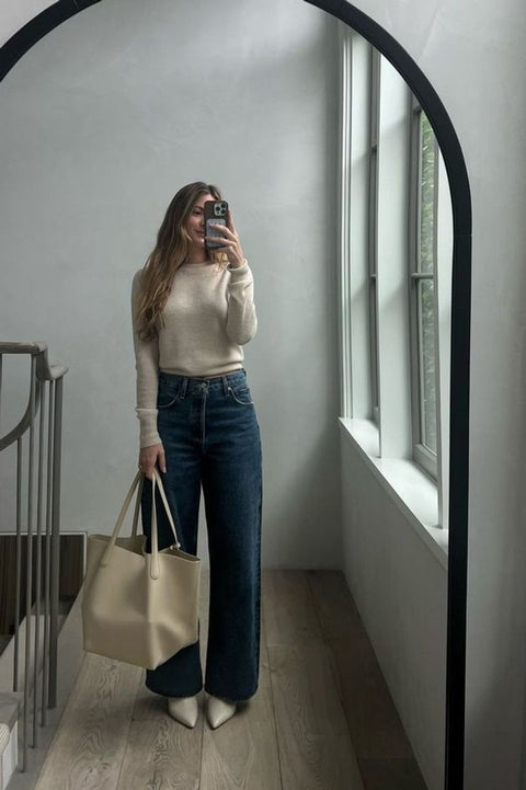 Áo Mặc Với Quần Jean Ống Rộng Làm Mới Tủ Đồ Với 5 Phong Cách Hot Áo Mặc Với Quần Jean Ống Rộng Làm Mới Tủ Đồ Với 5 Phong Cách Hot