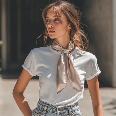 Cách Phối Đồ Với Khăn Lụa Vuông Sao Cho Thanh Lịch Mà Không Bị "Dừ"? Cách Phối Đồ Với Khăn Lụa Vuông Sao Cho Thanh Lịch Mà Không Bị "Dừ"?