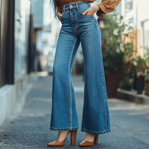 5 Cách Phối Quần Jean Ống Rộng Giúp Bạn Trông Cao Hơn 5 Cách Phối Quần Jean Ống Rộng Giúp Bạn Trông Cao Hơn