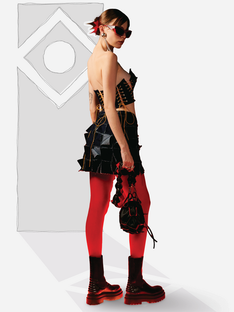 Áo Corset Dây Thắt Origami Áo Corset Dây Thắt Origami