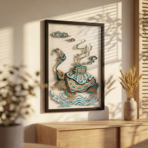 Tranh Việt Nghệ Thuật Treo Tường – Cardboard in UV, Khung Gỗ Thủ Công (40x60cm) Tranh Việt Nghệ Thuật Treo Tường – Cardboard in UV, Khung Gỗ Thủ Công (40x60cm)