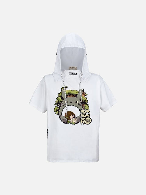Áo Hoodie Tay Ngắn Oversize My Neighbor Totoro Fanart Áo Hoodie Tay Ngắn Oversize My Neighbor Totoro Fanart