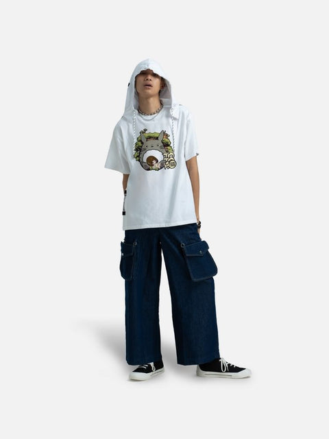 Áo Hoodie Tay Ngắn Oversize My Neighbor Totoro Fanart Áo Hoodie Tay Ngắn Oversize My Neighbor Totoro Fanart