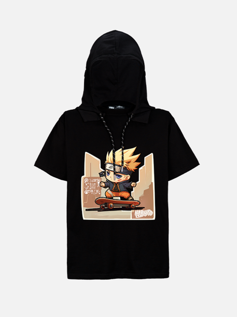 Áo Hoodie Tay Ngắn Oversize Naruto Chibi Fanart Áo Hoodie Tay Ngắn Oversize Naruto Chibi Fanart