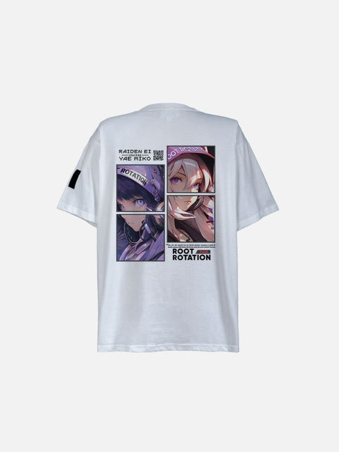 Áo Thun Oversize AR Raiden x Yae Fanart In Phản Quang Áo Thun Oversize AR Raiden x Yae Fanart In Phản Quang