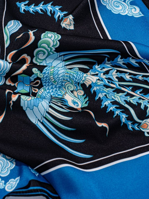 Khăn Lụa Tứ Linh Họa Tiết Phụng 55x55 cm Khăn Lụa Tứ Linh Họa Tiết Phụng 55x55 cm