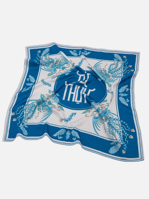 Khăn Lụa Tứ Linh Họa Tiết Phụng 55x55 cm Khăn Lụa Tứ Linh Họa Tiết Phụng 55x55 cm