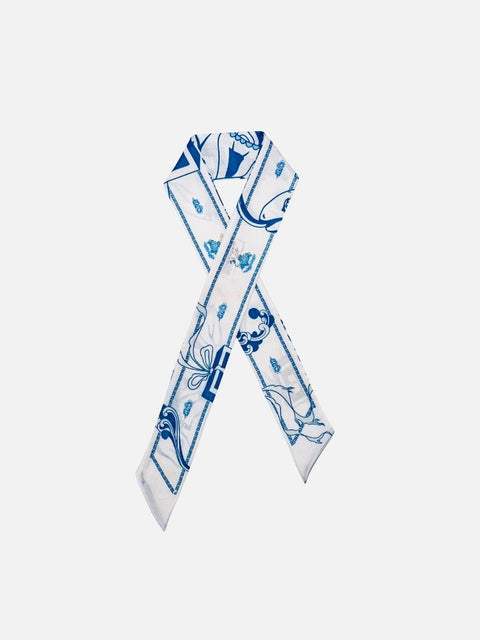 Khăn Lụa Twilly Tứ Linh Cho Nữ Hoạ Tiết Quy, 5 x 85 cm Khăn Lụa Twilly Tứ Linh Cho Nữ Hoạ Tiết Quy, 5 x 85 cm