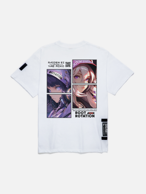 Áo Thun Oversize AR Raiden x Yae Fanart In Phản Quang Áo Thun Oversize AR Raiden x Yae Fanart In Phản Quang