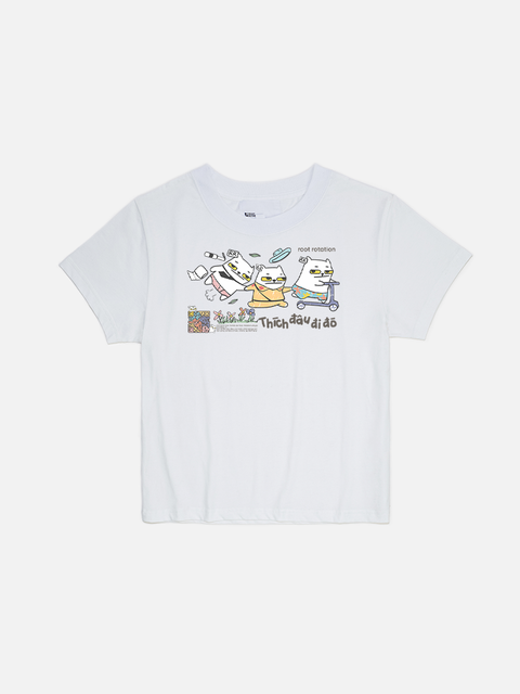 Áo Baby Tee - Mèo Đi Đâu? Áo Baby Tee - Mèo Đi Đâu?