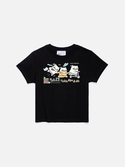 Áo Baby Tee - Mèo Đi Đâu? Áo Baby Tee - Mèo Đi Đâu?