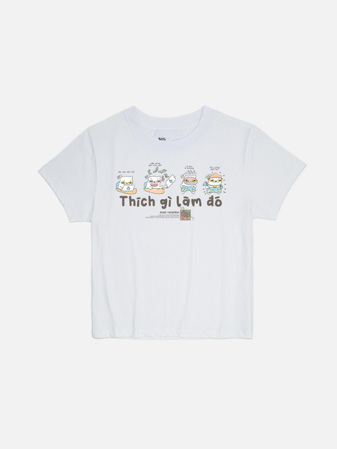 Áo Baby Tee - Mèo Làm Gì? Áo Baby Tee - Mèo Làm Gì?