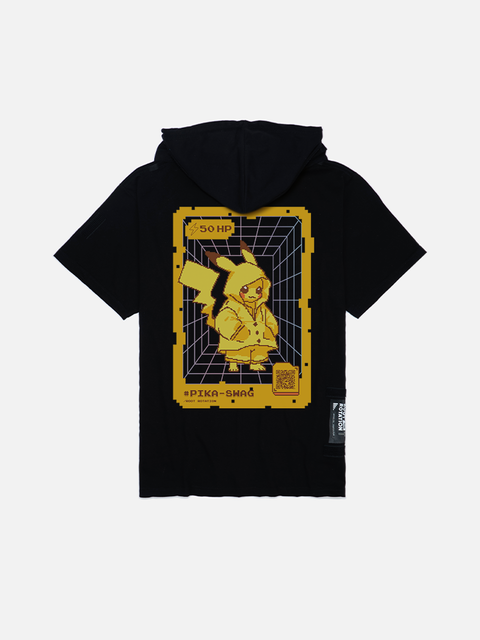 Áo Hoodie Tay Ngắn Pikachu Fanart Phản Quang AR Áo Hoodie Tay Ngắn Pikachu Fanart Phản Quang AR