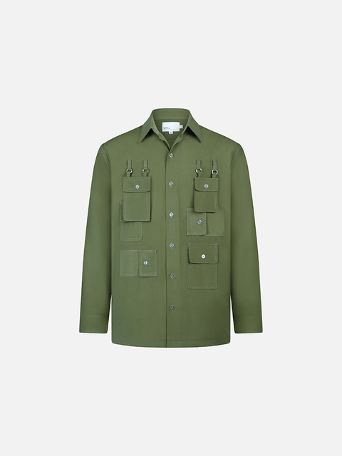 Áo Sơ Mi Utility Pocket Kaki Áo Sơ Mi Utility Pocket Kaki