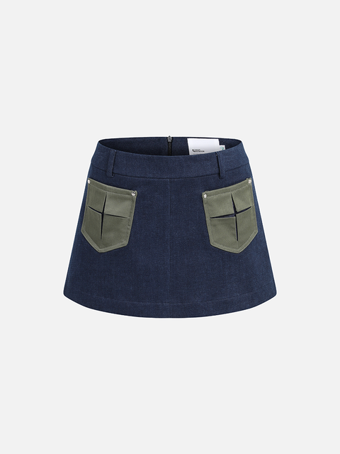 Chân Váy Mini The Pocket Denim Chân Váy Mini The Pocket Denim