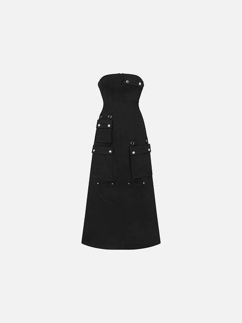 Đầm Ôm Body Dài The Pocket Kaki Đầm Ôm Body Dài The Pocket Kaki