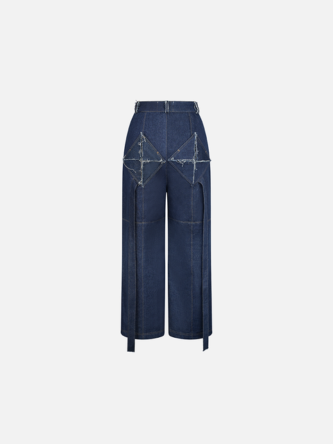 Quần Jean Zipper Gạch Bông Gió Denim Quần Jean Zipper Gạch Bông Gió Denim