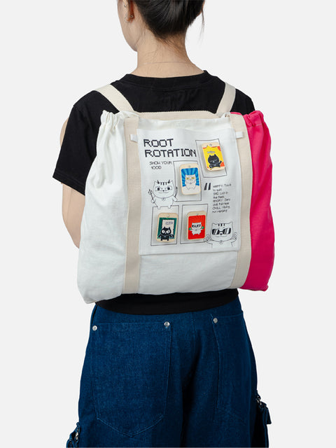 Túi Tote Techwear Vải Thun Tái Chế Handmade Meme Ruto Kaiten Túi Tote Techwear Vải Thun Tái Chế Handmade Meme Ruto Kaiten