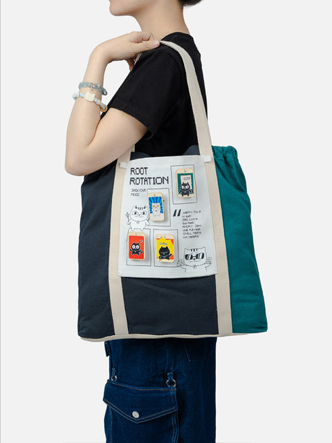 Túi Tote Techwear Vải Thun Tái Chế Handmade Meme Ruto Kaiten Túi Tote Techwear Vải Thun Tái Chế Handmade Meme Ruto Kaiten