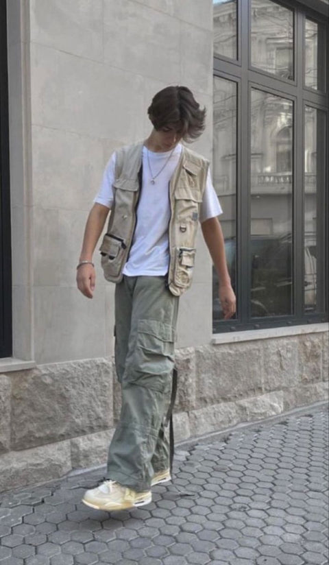 Quần Kaki Nam Ống Suông Túi Hộp Đậm Chất Sao Fashion Icon