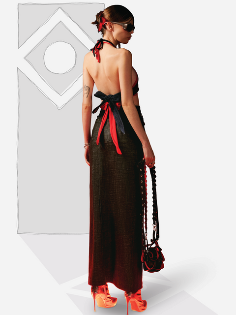 Áo Yếm Jean Hai Mặt