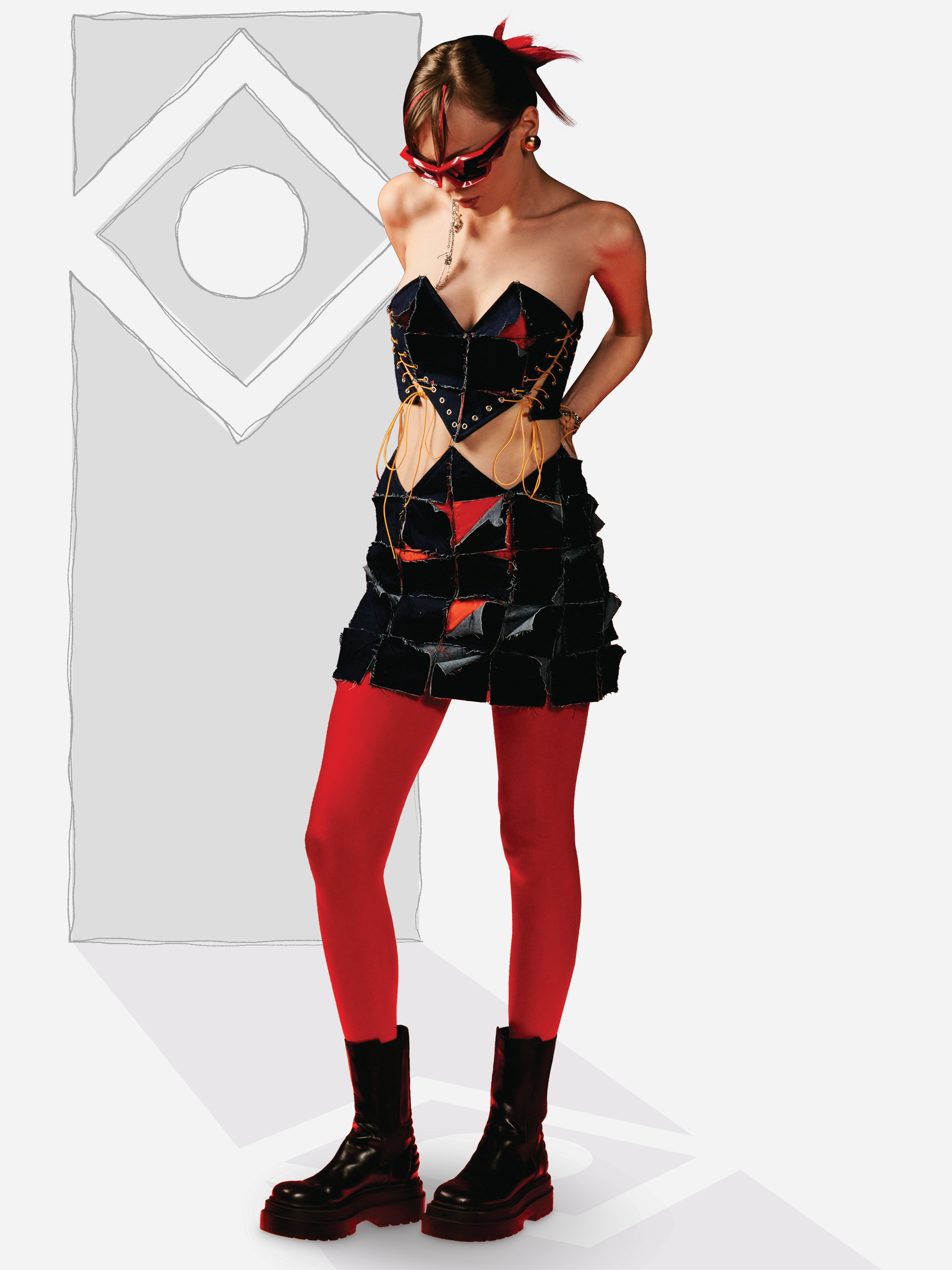 Áo Corset Dây Thắt Origami