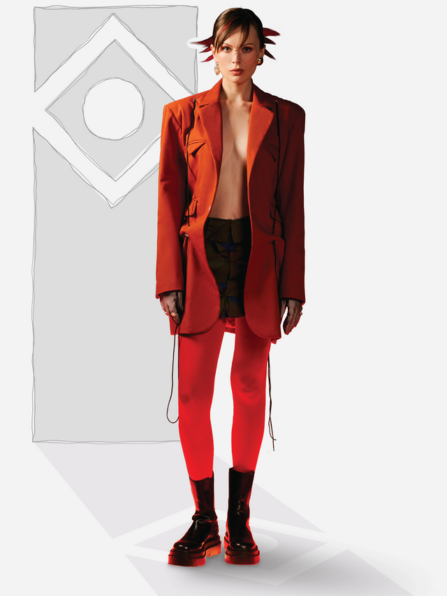 The Straps Drawstring Blazer 
