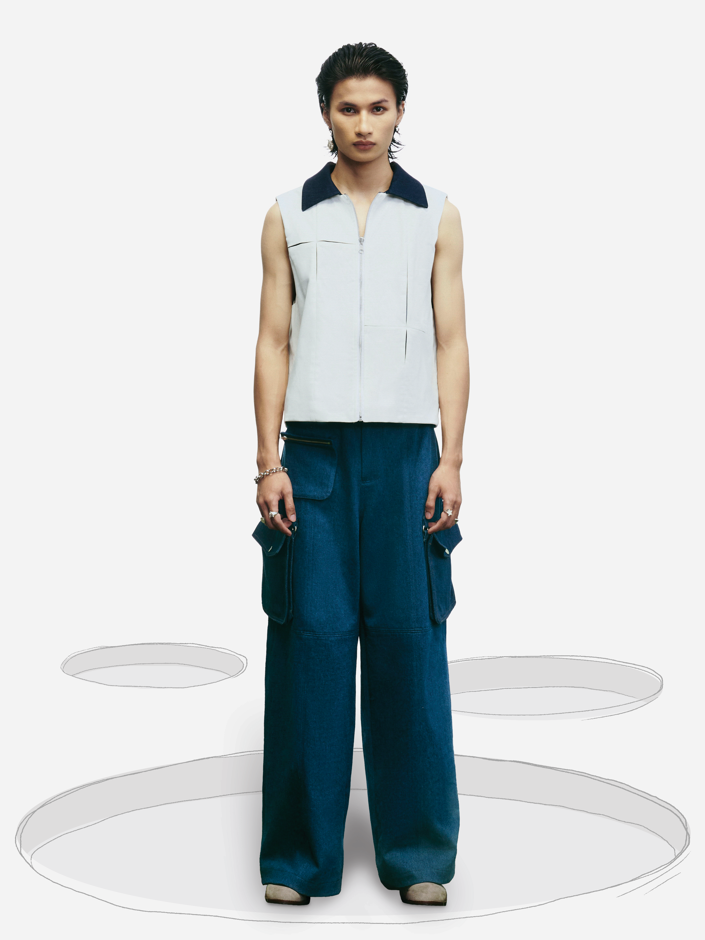 Quần Jean Ống Suông Túi Hộp