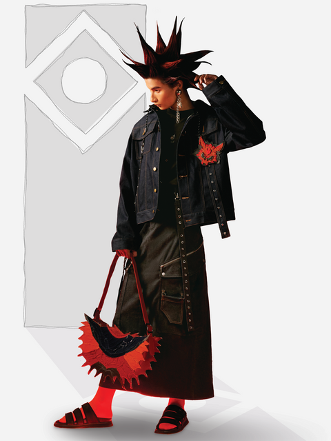 Túi Đeo Vai Denim Dragon Wing