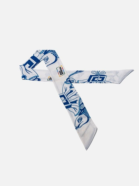 Khăn Lụa Twilly Tứ Linh Cho Nữ Hoạ Tiết Quy, 5 x 85 cm