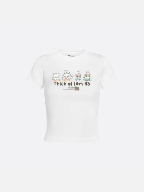 Áo Baby Tee - Mèo Làm Gì?