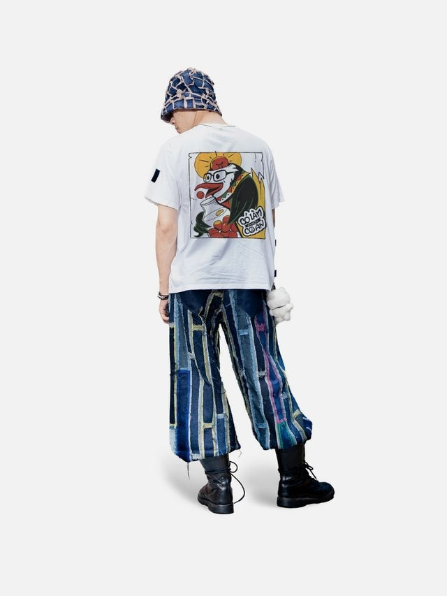 áo thun oversize geek-core quần cạp chun