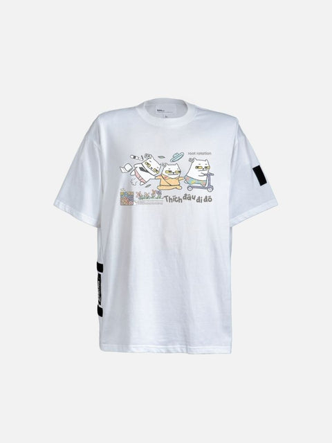 Áo Thun Oversize AR - Mèo Đi Đâu?