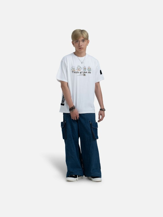 Áo Thun Oversize AR - Mèo Làm Gì?