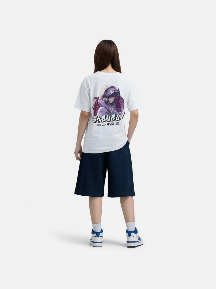 Áo Thun Oversize AR Raiden Shogun In Phản Quang