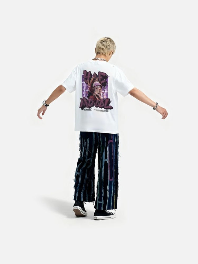 Áo Thun Oversize Yae Miko Fanart Phản Quang