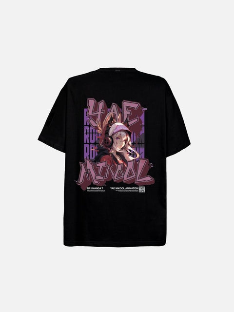 Áo Thun Oversize Yae Miko Fanart Phản Quang