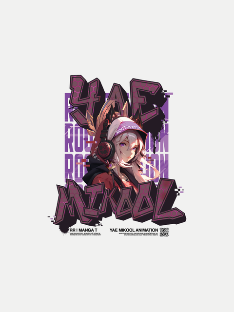 Áo Thun Oversize Yae Miko Fanart Phản Quang