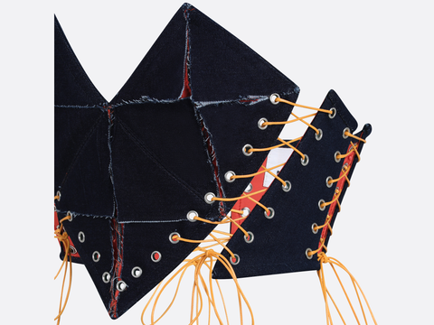 ORIGAMI Áo Corset Thắt Dây