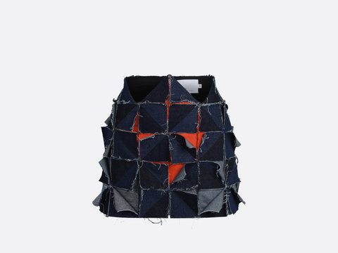 PATCHWORK Chân Váy Ngắn 3D Cube