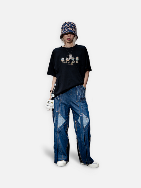 Áo Thun Oversize AR - Mèo Làm Gì?