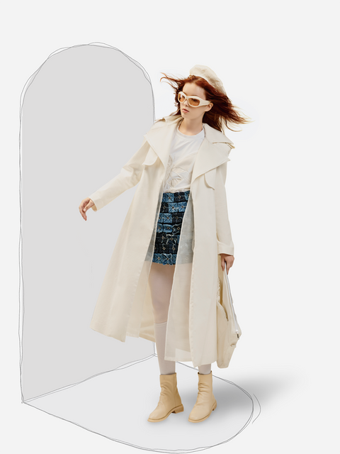 Măng Tô Nữ Dáng Dài Hai Lớp