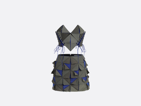 ORIGAMI Áo Corset Thắt Dây