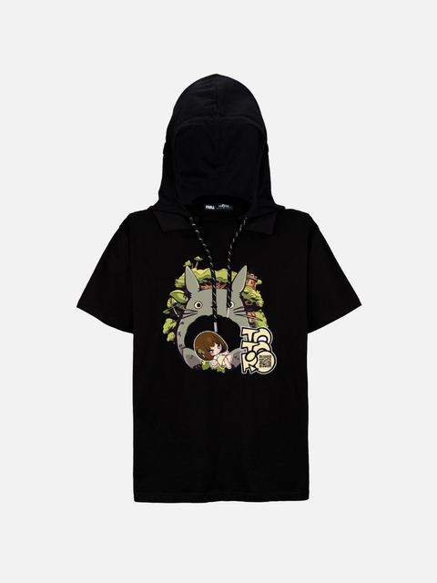Áo Hoodie Tay Ngắn Oversize My Neighbor Totoro Fanart