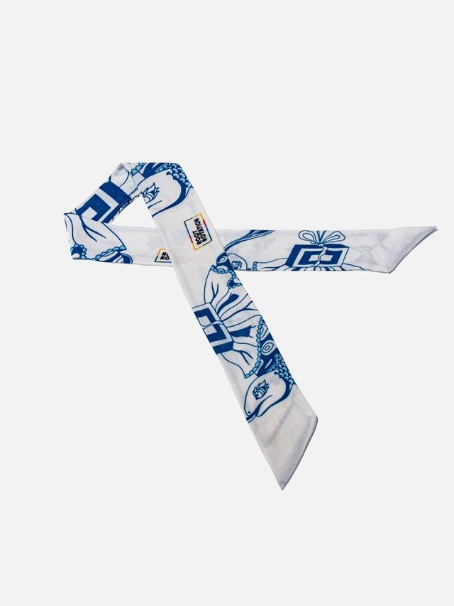 Khăn Lụa Twilly Tứ Linh Cho Nữ Hoạ Tiết Quy, 5 x 85 cm
