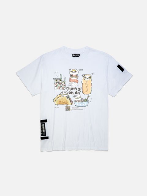 Áo Thun Oversize AR - Mèo Ăn Gì?