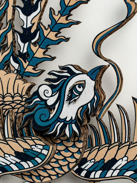 Tranh Việt Nghệ Thuật Treo Tường – Cardboard in UV, Khung Gỗ Thủ Công (40x60cm)