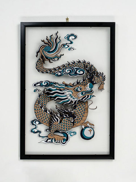 Tranh Việt Nghệ Thuật Treo Tường – Cardboard in UV, Khung Gỗ Thủ Công (40x60cm)