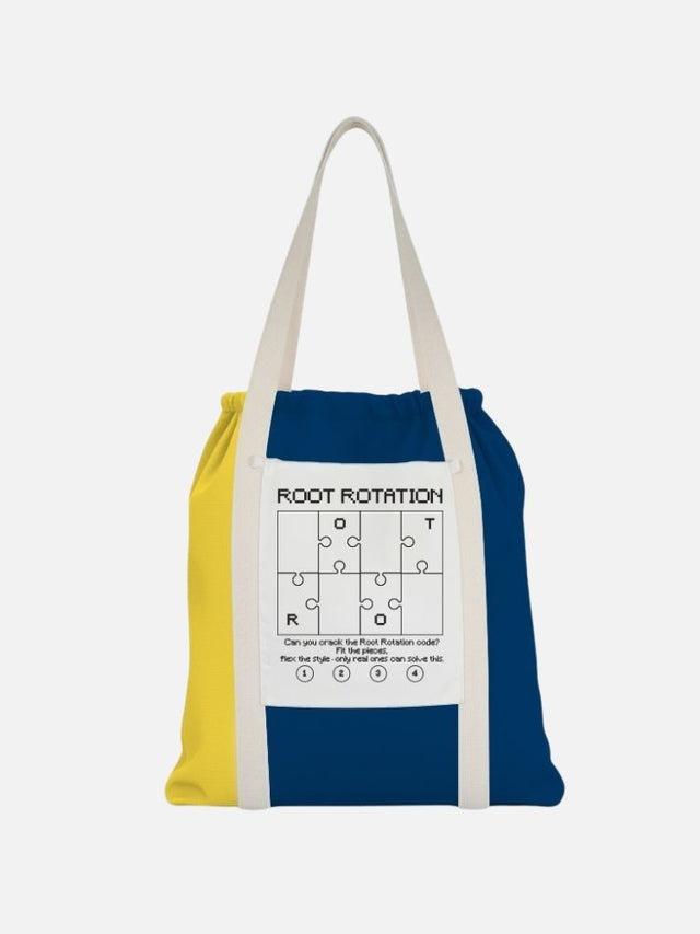 Handmade Game Recycled Fabric Techwear Tote Bag